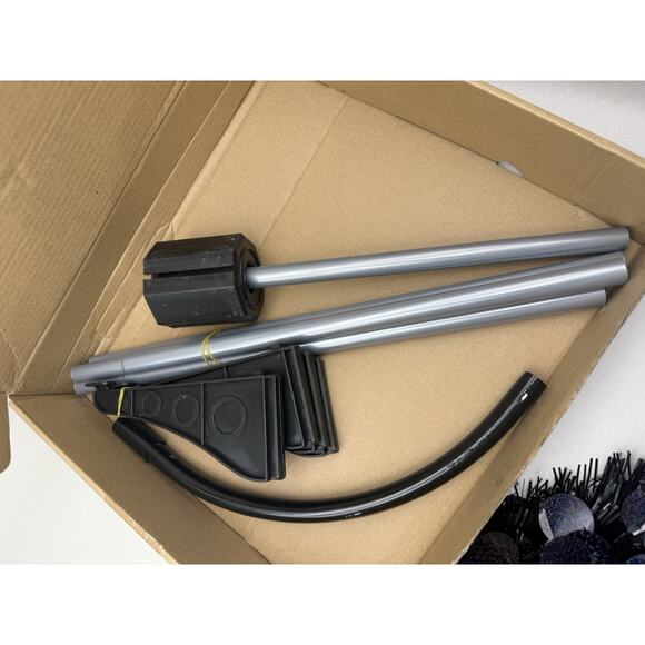 5 ft Black Curved Top Halloween Tree Artificial Crooked Neck Hinged Spruce *read - Picture 12 of 16